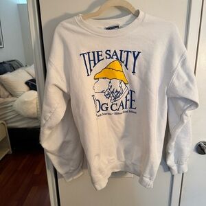 SALTY DOG CAFE white logo sweatshirt